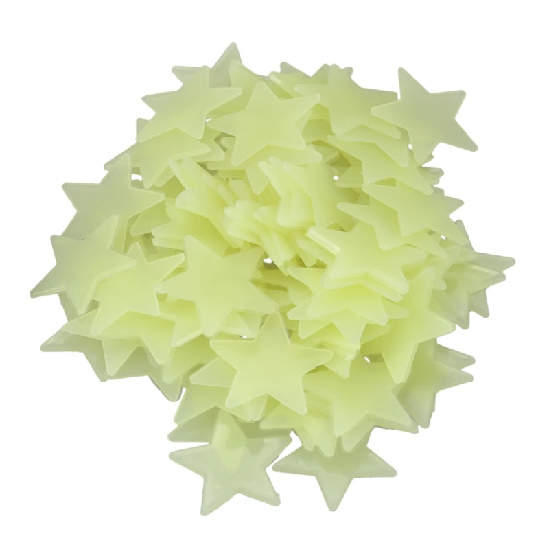 

100pcs Color Glow In The Dark Stars Luminous Fluorescent Wall Stickers Decal new