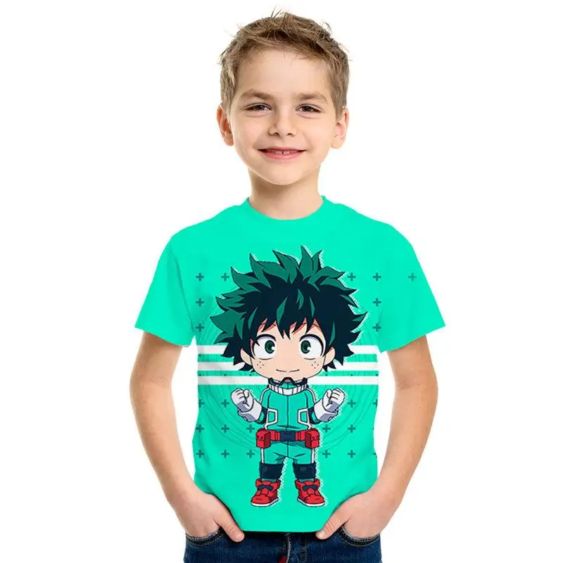 Крутой милый аниме patrn 3D impresin ropa para nios hombres/nias nios camiseta 3D calle moda nios camiseta