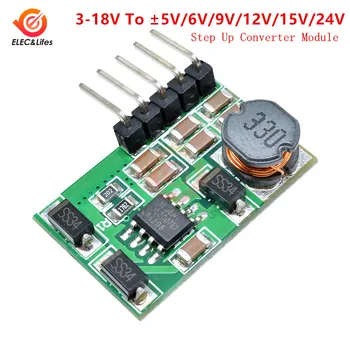 

DC-DC Step Up Board 3-18V to ± 5V/6V/9V/12V/15V/24V Voltage Converter Module ADC DAC LCD Power Supply Module for Arduino MCU