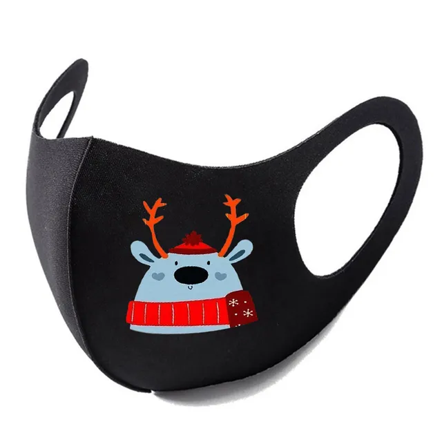 Christmas Prints Mask Adult Reusable Colorful Fabric Face Xmas Print Unisex Neutral Washable Masks Earloop Bandage Masques I