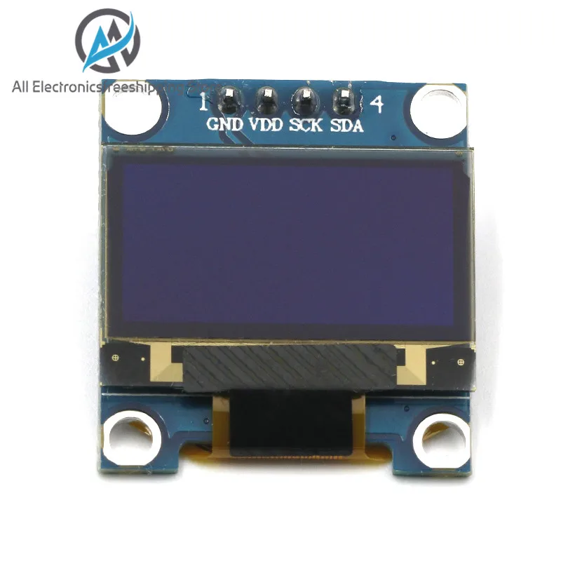 Модуль ЖК дисплея 0 96 дюйма IIC Серийный желтый синий 128X64 I2C SSD1306 12864 плата с экраном