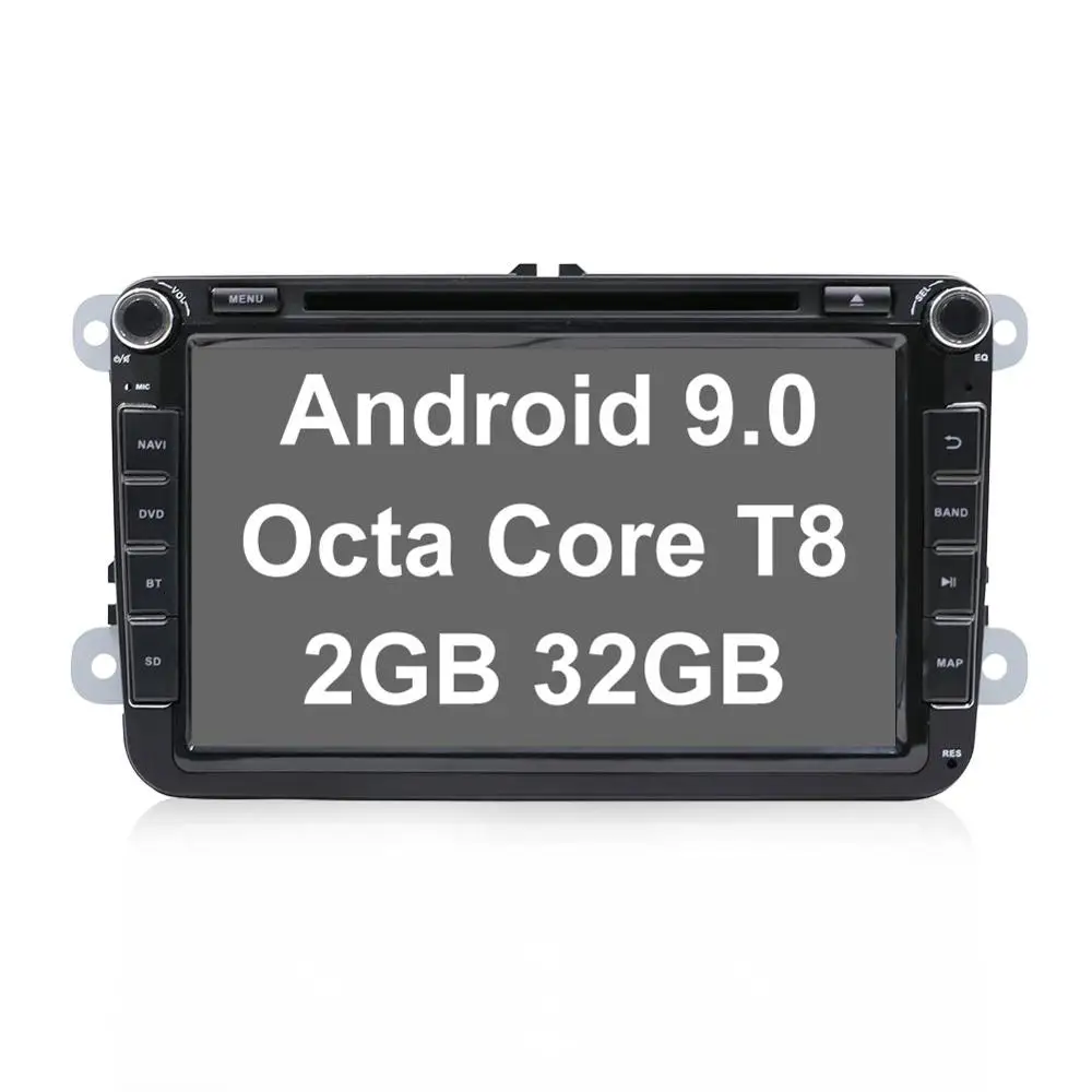 Android 9 автомобильный dvd-плеер gps навигация автомобильная радио для Volkswag/Golf/Tiguan/Skoda/Seat/Altea/Skoda Wifi Bluetooth Камера заднего вида PX6 - Цвет: Android 9.0 32GB T8
