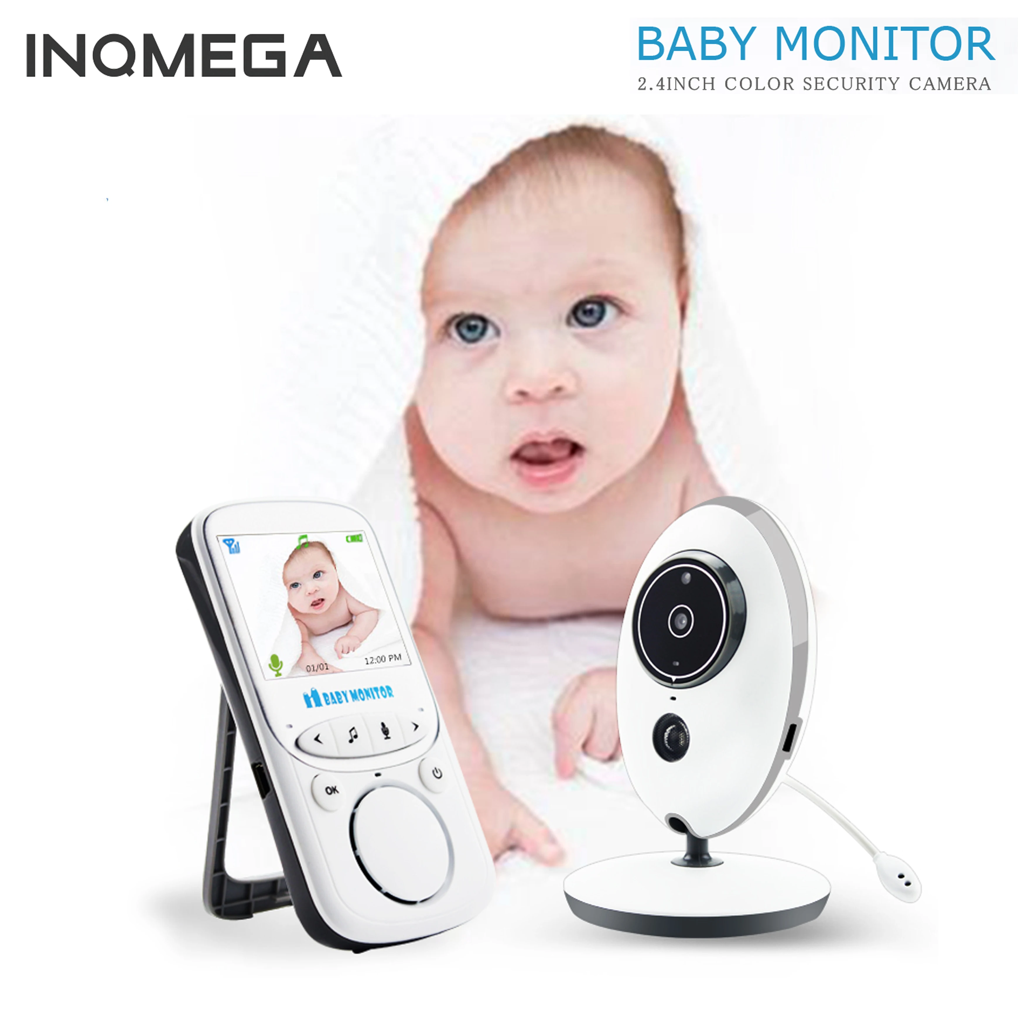 

INQMEGA Wireless LCD Audio Video Baby Monitor Radio Nanny Music Intercom IR Portable Baby Camera Baby Walkie Talkie Babysitter