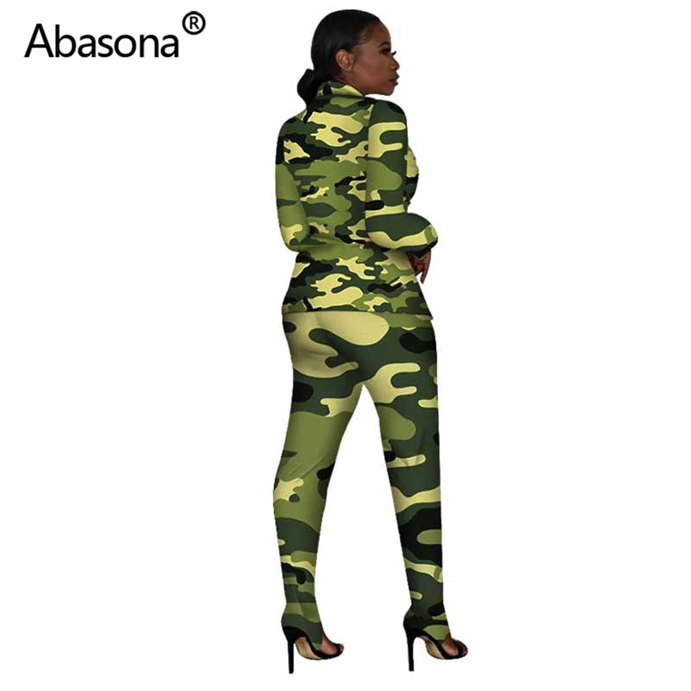 Abasona из 2 предметов с леопардовым принтом и длинными рукавами, сексуальный Облегающий комбинезон спортивные костюмы Junmsuit Повседневное комбинезоны вечерние ночной клуб