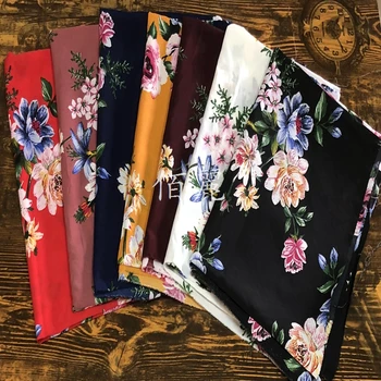 

Fashion Hot Selling Printed Clothing Cloth Autumn Soft Thin Dress Shirt Flower Cloth DIY Handmade Cloth/1m