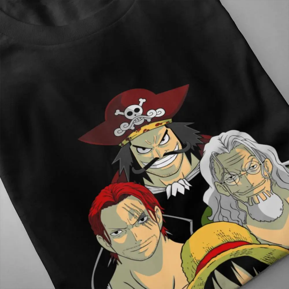 One Piece Luffy Gol D Roger Shanks Silvers Rayleigh T Shirt Leisure Round Collar Vintage Men S Retro Pure Cotton Big Size Tee T Shirts Aliexpress