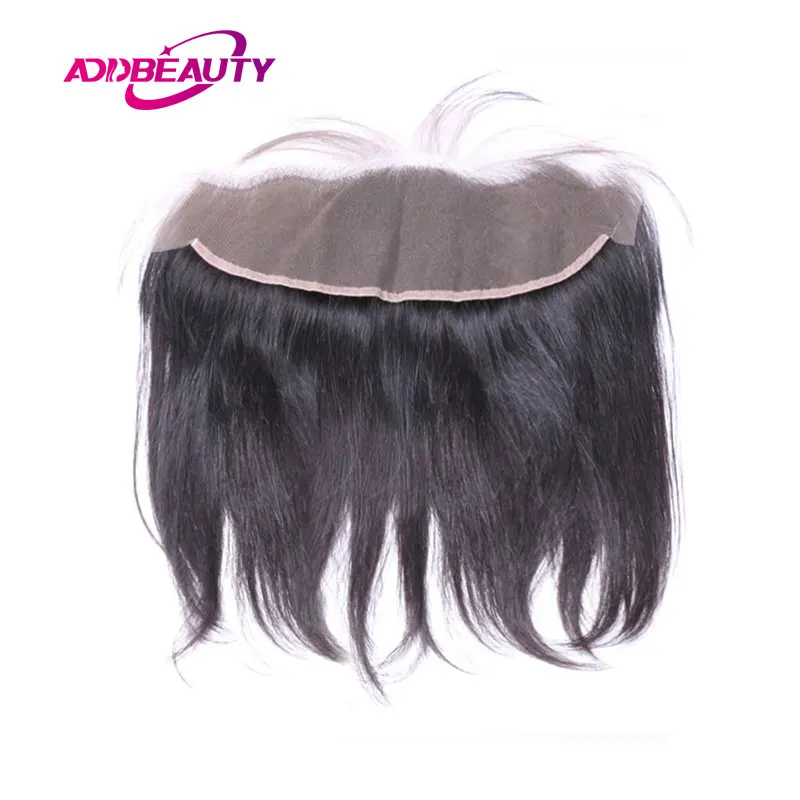 

Straight Human Hair Lace Frontal Closure 13x4 With Pre Plucked Baby Hair Free Part Swiss Transparent HD Lace Natural Color