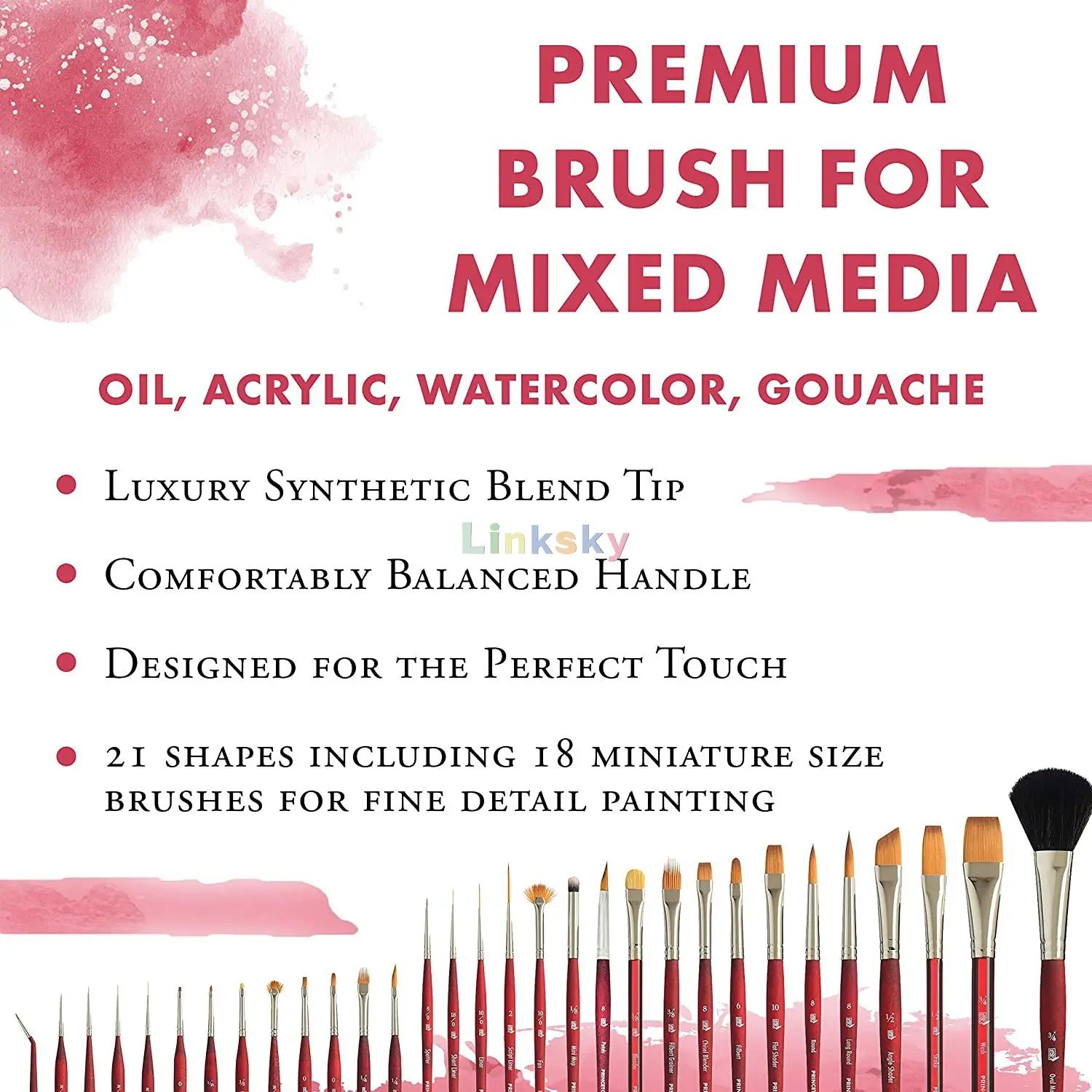 Princeton Mixed-Media Brushes for Acrylic, Oil, Watercolor Series 3950,  Unique Blend of Multiple Synthetic Filaments - AliExpress