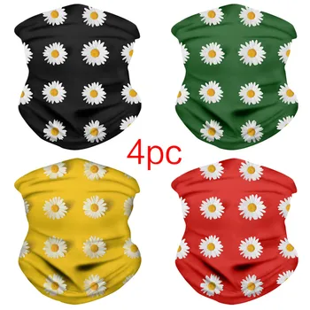 

Bandanas 4 Pack Head Scarf Unisex Outdoor Headband Magic Scarf Neck Windproof Sunscreen Reusable Sun Protection Hair Scarf