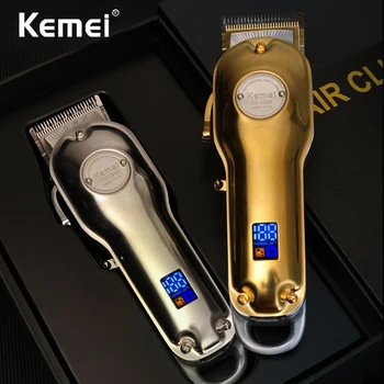 

Kemei Hair Clipper Electric Hair Trimmer Barber All Metal Hair Cutter Mower Hair Cutting Machine KM-1986