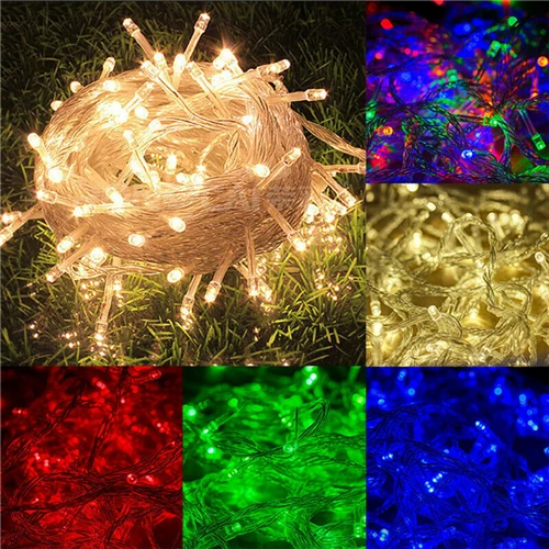 Sancaka светодиодные гирлянды 50 м 100led USB питание открытый теплый белый/RGB медный провод Рождество Фестиваль Свадебная вечеринка украшения