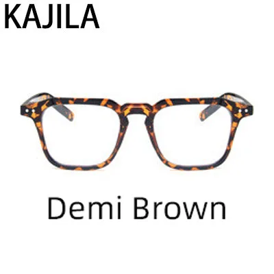 Винтажная квадратная оправа для очков в стиле ретро, женские зеркальные очки в художественной и художественной оправе, зеркальные очки для женщин, 3327 - Цвет оправы: Demi Brown
