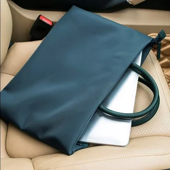 

Computer Bag A4 Portable Zipper Bag Waterproof Briefcase Portfolio Men Women Business Office Conference Bag Paper Organizer
