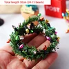 New Arrivals 1/6 1/12Doll House Mini Rattan String Lights Christmas Door Model Holiday Decoration Accessories 1
