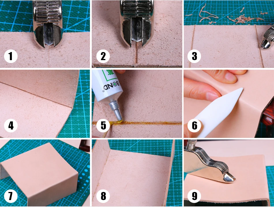 tratamento de superfície de couro diy v-shaped