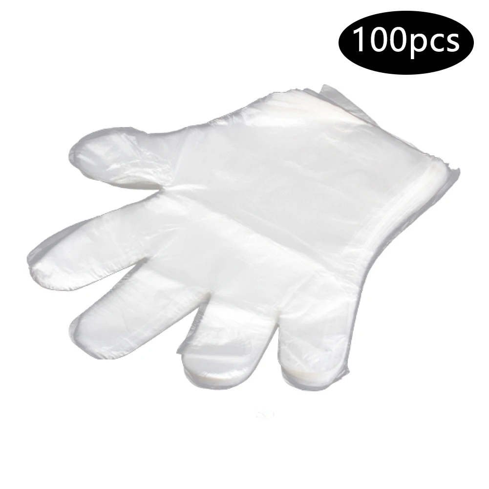 100 Stuks Wegwerp Plastic Handschoenen Clear Vinyl Handschoenen Plastic Multifunctionele Handschoenen Koken Schoonmaken Handschoenen| Keuken Wegwerphandschoenen|