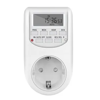 

Weekly Programmable Digital Smart Timer Time Switch Outlet Plug Timing Socket EU Plug For Mobile Phone Battery Car