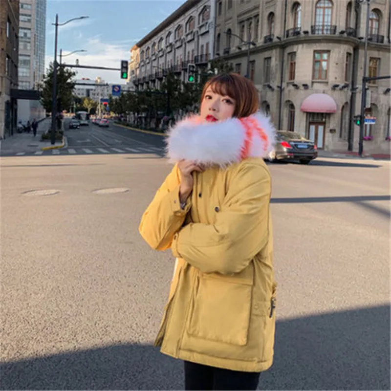 Новая зимняя свободная одежда для хлеба плотное хлопковое пальто женское короткое модное повседневное Трендовое хлопковое пальто