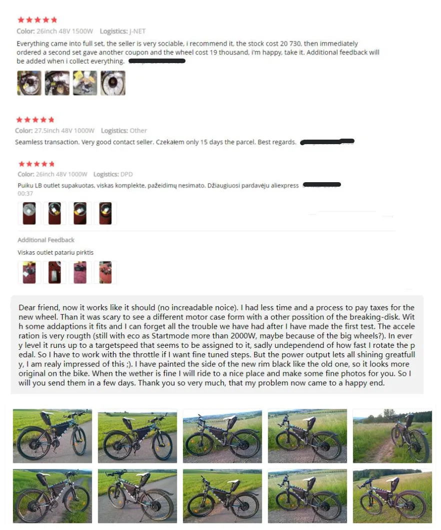 电动套件好评图