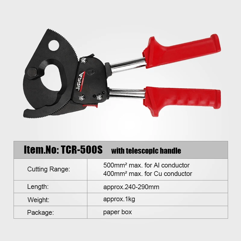 Трещотка кабельный резак Диапазон резки: 240 мм2 Макс не для резки стали или