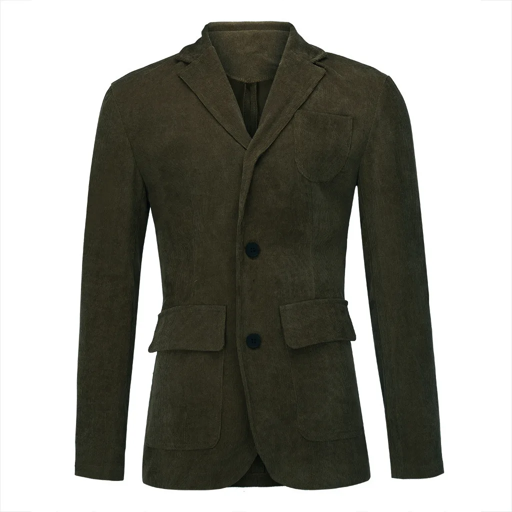 SAGACE куртка мужская модная весенняя новая английская Повседневная однотонная высококачественная повседневная Вельветовая однобортная Верхняя одежда#45
