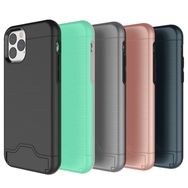 500 шт разнородная проволочная ГРАФИКА Жесткий армированный чехол для iPhone 11 Pro Max XS XR X 8 7 6 6S Plus с подставкой держатель карты Жесткий ПК+ TPU чехол