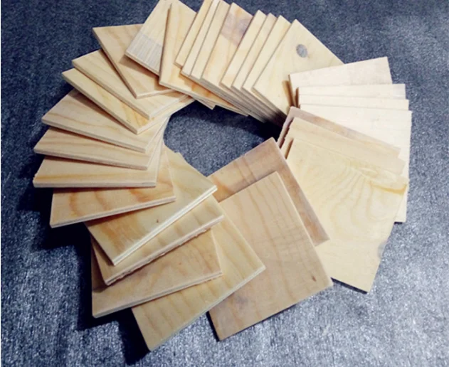 20 шт./лот, 5x5 см, многослойная доска, ручная работа, тонкая деревянная доска, песок, стол, здание, имитационная модель, деревянный чип