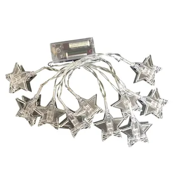 

10 leds Photos Clip Battery Powered String Lights Holiday Party Wedding Home Decoration Lights With Battery Box