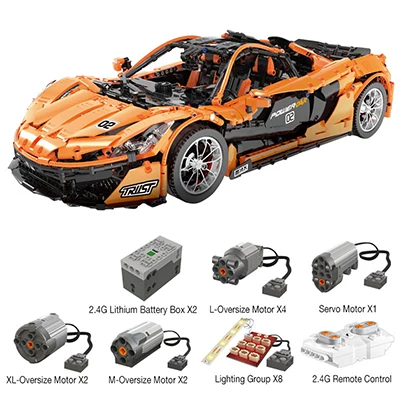 DHL lepinblocks 20086 20087 20001 Technic Race Car Building Blocks Bricks 42083 42056 Christmas Gift Bugatti car Chiron - Цвет: 13090 with motor