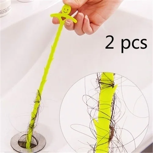 

2Pcs Bathroom Hair Sewer Filter Drain Cleaners Outlet Kitchen Sink Drain Filter Strainer Anti Clogging Floor Wig Removal Clog