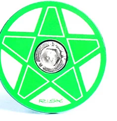 Pentagram Green RISK дорожный горный велосипед Алюминиевый сплав гарнитура верхняя крышка Для 28,6 мм 1 1/" передняя вилка с болтом - Цвет: Pentagram Green