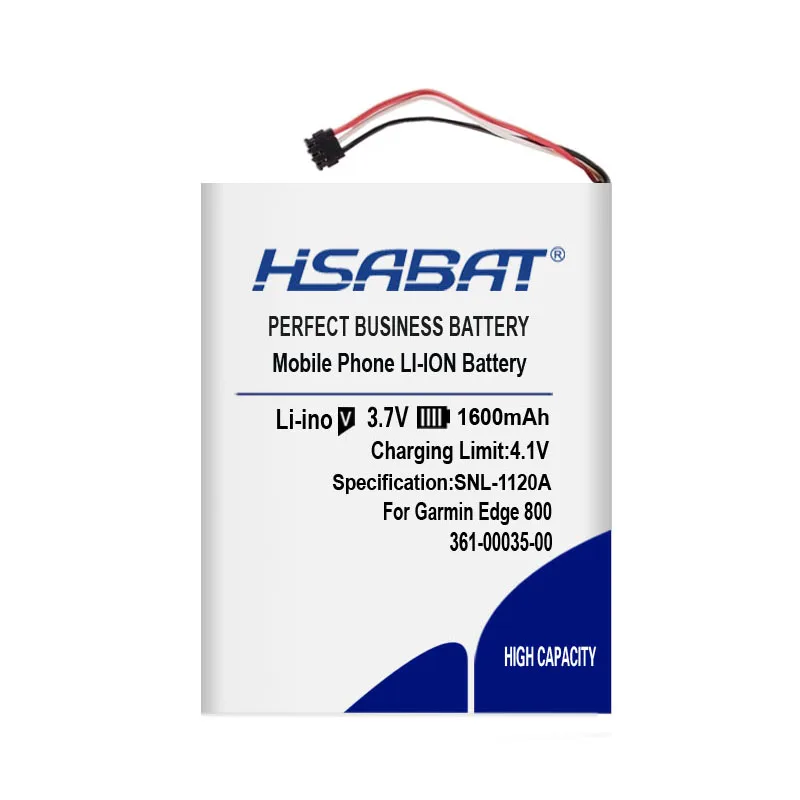 HSABAT 1600mAh 361-00035-00 Аккумулятор для Garmin Edge 800, Edge 810