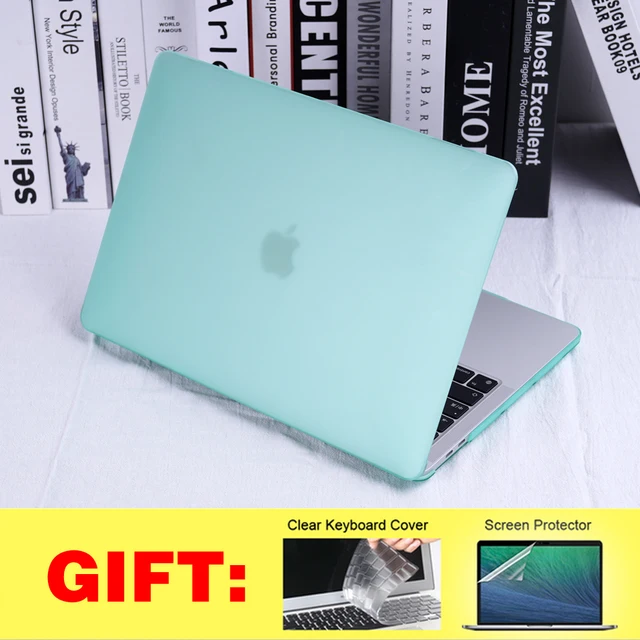 Laptop Case For Macbook Air 13 A2337 A2179 2020 A2338 M1 Chip 14 A2442 funda New Touch Bar for Pro 16 A2141 A2485 Keyboard Cover Matte Green