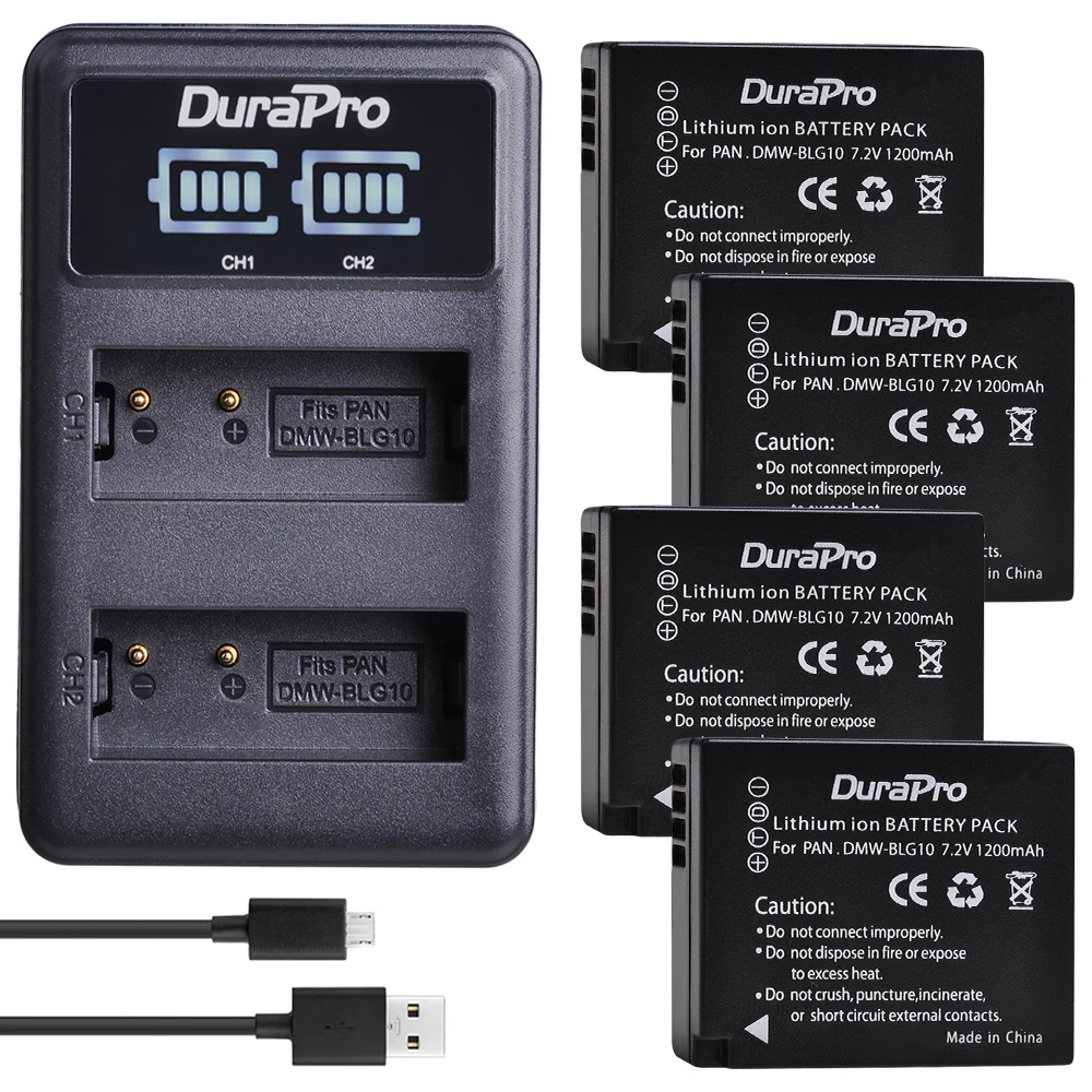 DMW-BLG10 ДМВ BLG10 DMW-BLE9 BPDC15 Li-Ion Батарея+ светодиодный Dual USB Зарядное устройство для цифрового фотоаппарата Panasonic LUMIX GF5 GF6 GX7 LX100 GX80 GX85 - Цвет: 4B with charger