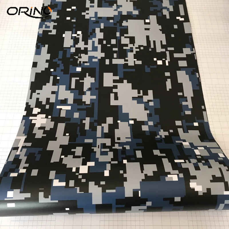 Black Blue Digital Vinyl Film Sticker-1