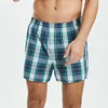 Paquet de 3 Shorts en Coton pour hommes tricots à carreaux tissés taille moyenne sous-vêtements grande taille pantalons Coton Boxershorts pour hommes ► Photo 1/6