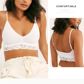 

Sexy Women Bra Soft Lace Bralette Wireless Seamless Thin Lingerie 3/4 Cup Brassiere Female Underwear French Style Pink Bra Top