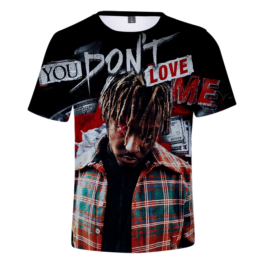 Популярные 3D футболки Juice Wrld для мужчин и женщин повседневные мальчиков девочек