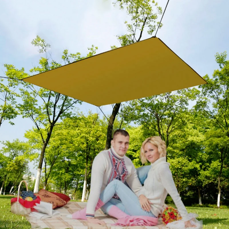 

UV Protection Multifunctional Beach Sun Shelter Garden Awning Canopy Cloth Rainproof Tent Tarp Camping Picnic Mats Blanket