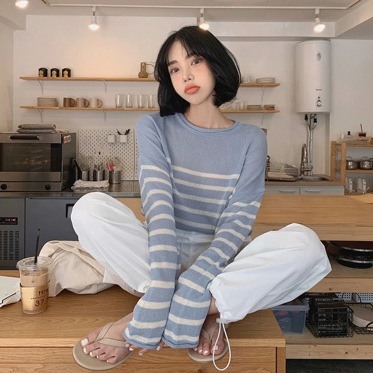 

NEW Female Sweater Women pullover knitting overszie Long Sleeve Girls Tops Loose sweaters Knitted Outerwear thin sexy