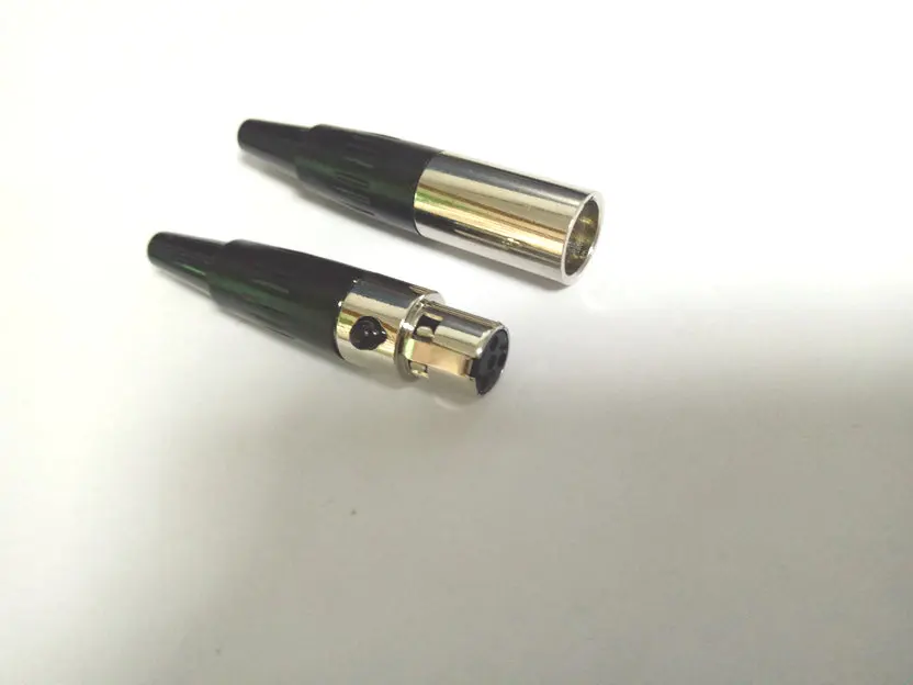 100 Декодер каналов кабельного телевидения Mini 4 Pin Mini XLR Встроенный адаптер(10 с разъемом «папа»+ 10 со штекера на гнездо) продажи