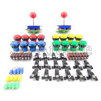 

2 Pcs Zippy Joystick Red Ball Four Color 30mm LED Push Button Switch American Style USB Joystick Control Encoder Board