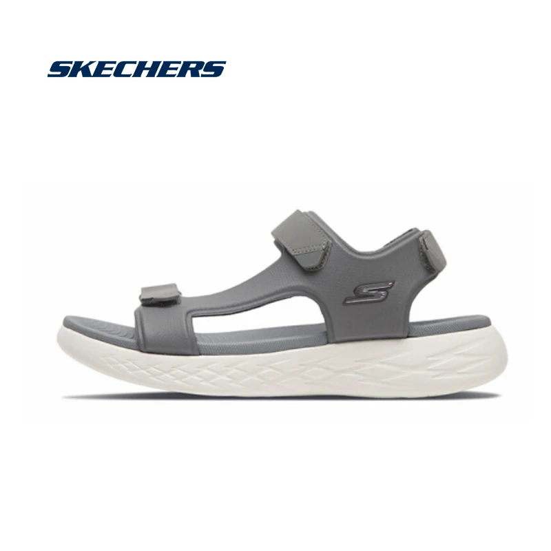 Skechers-sandalias de playa cómodas y transpirables para hombre, calzado plano ligero de lujo, de calidad, 55366-BBK, para verano - AliExpress