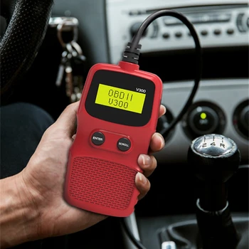 

V300 Automobile Fault Diagnosis Instrument OBDII Automobile Engine Tester Barcode Reader Fault Scanner Automobile Diagnosis Tool