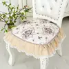 43x45cm Dining Chair Cushion European Printed Seat Cushions With Lace Quality Four Seasons Stool Seat Mat Non-slip Buttocks Pad 1