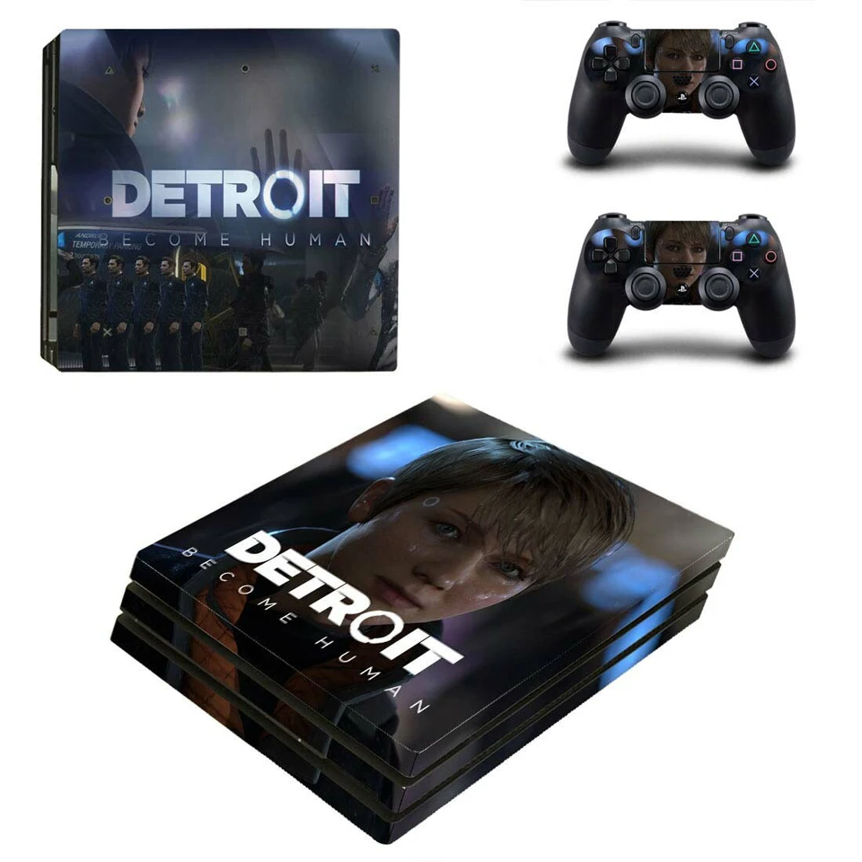 YSP4P-2102 Детройт: стать человеком PS4 Pro виниловые наклейки на кожу Обложка консоли и 2 шт. контроллер кожи наклейка для sony Playstation 4 Pro Аксессуары - Цвет: YSP4P-2102