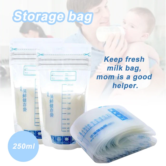 250ml Baby Breast Milk Storage Bag Mother Milk Baby Food Freezer Bags BPA Free Safety Kids Feeding Bags 5
