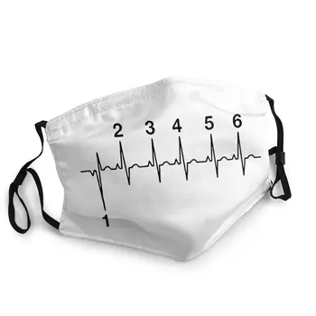 

Motorcycle Heartbeat 1N23456 Reusable Face Mask Pattern Dustproof Mask Protection Cover Respirator Mouth Muffle