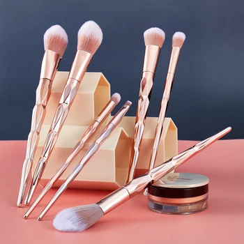 

doxa 7pcs diamond Handle Makeup Brush Powder Brush Cosmetic Lip Brush Eyeshadow Blush Highlight Brush Make up Brush Kits
