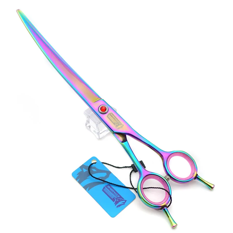Профессиональные ножницы для ухода за домашними животными, 8 дюймов резка+ 7,5 дюймов Истончение+ 8 дюймов изогнутые ножницы/ножницы+ стальная расческа+ наборы/наборы чехлов